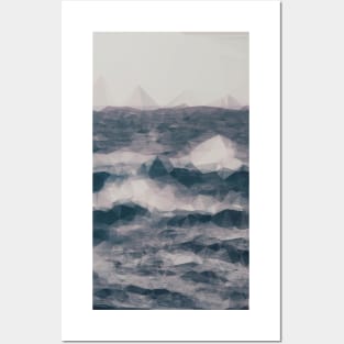 Stormy Seas Cool Ocean Waves Abstract Gift Design Posters and Art